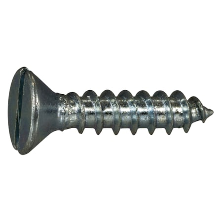 Midwest Fastener Sheet Metal Screw, #8 x 3/4 in, Zinc Plated Steel Flat Head Slotted Drive, 48 PK 61567